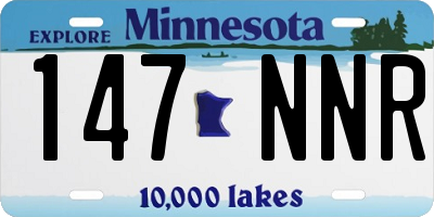 MN license plate 147NNR