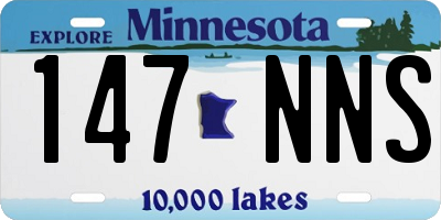 MN license plate 147NNS