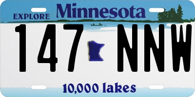 MN license plate 147NNW