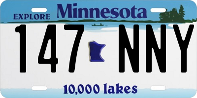MN license plate 147NNY