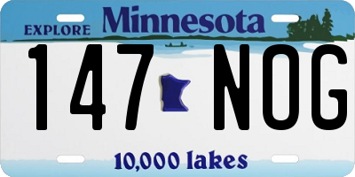 MN license plate 147NOG