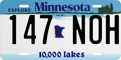 MN license plate 147NOH