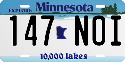 MN license plate 147NOI