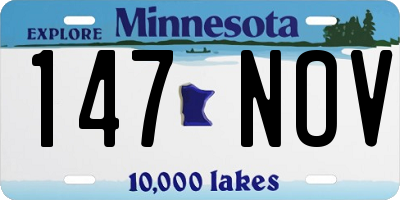 MN license plate 147NOV