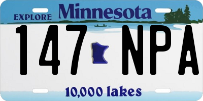 MN license plate 147NPA