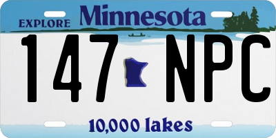 MN license plate 147NPC
