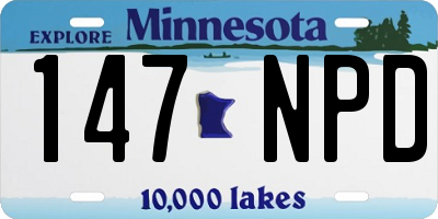 MN license plate 147NPD