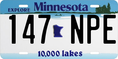 MN license plate 147NPE