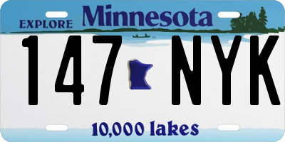 MN license plate 147NYK