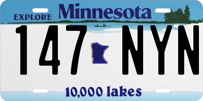 MN license plate 147NYN