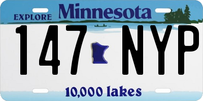 MN license plate 147NYP