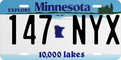 MN license plate 147NYX