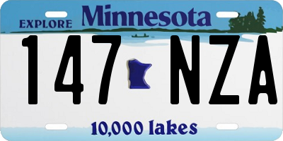 MN license plate 147NZA