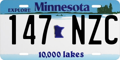 MN license plate 147NZC