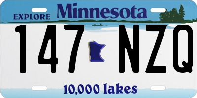 MN license plate 147NZQ