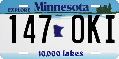 MN license plate 147OKI