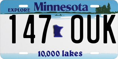 MN license plate 147OUK