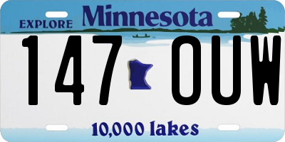 MN license plate 147OUW