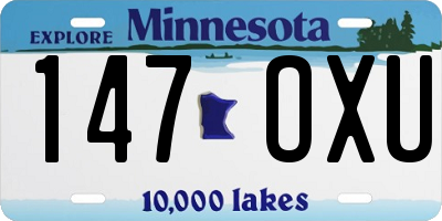 MN license plate 147OXU