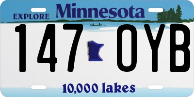 MN license plate 147OYB