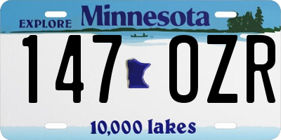 MN license plate 147OZR