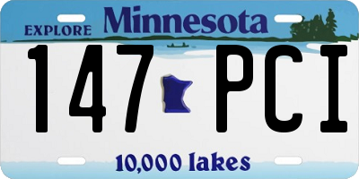 MN license plate 147PCI