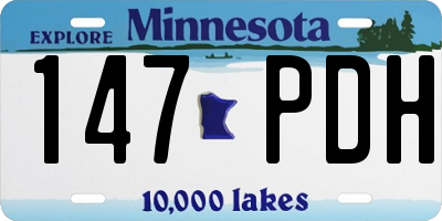 MN license plate 147PDH