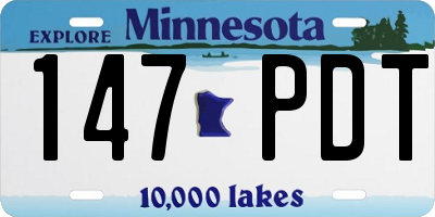 MN license plate 147PDT