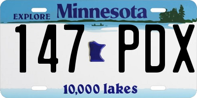 MN license plate 147PDX
