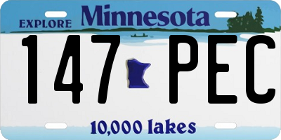 MN license plate 147PEC