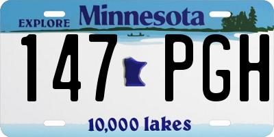 MN license plate 147PGH