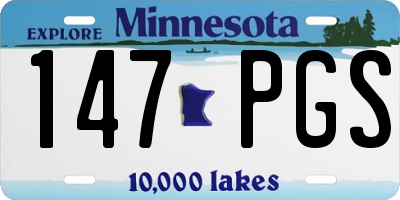 MN license plate 147PGS