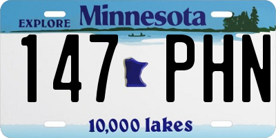 MN license plate 147PHN