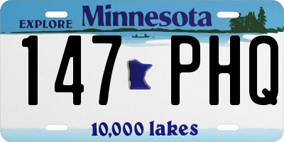 MN license plate 147PHQ