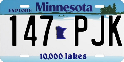 MN license plate 147PJK