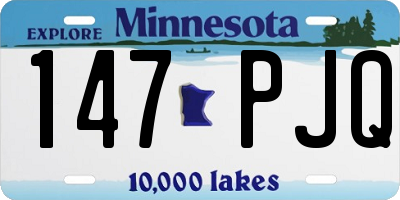 MN license plate 147PJQ