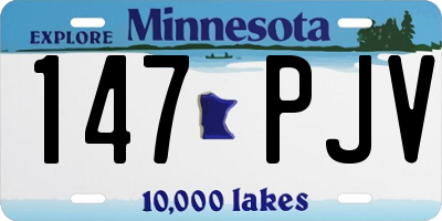 MN license plate 147PJV