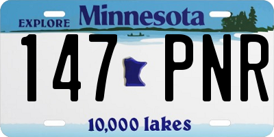 MN license plate 147PNR