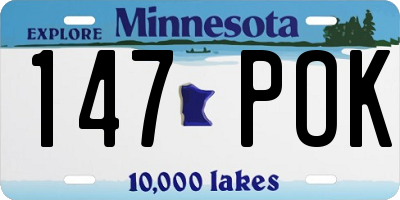 MN license plate 147POK