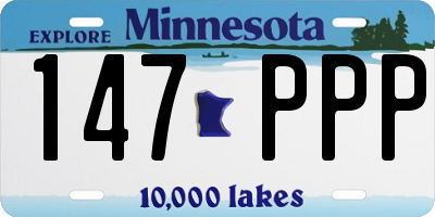 MN license plate 147PPP