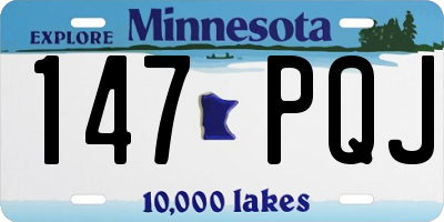 MN license plate 147PQJ
