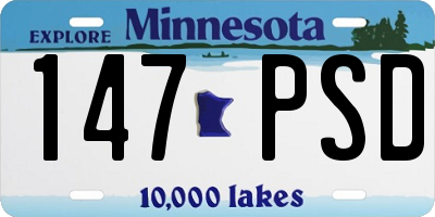 MN license plate 147PSD