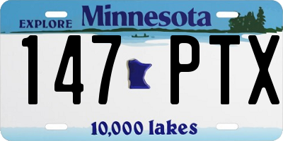 MN license plate 147PTX