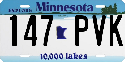 MN license plate 147PVK