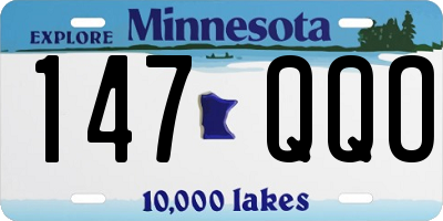MN license plate 147QQO