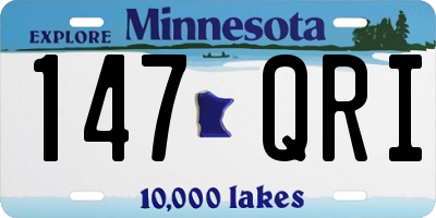 MN license plate 147QRI