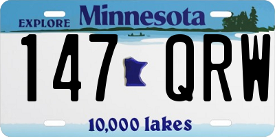 MN license plate 147QRW