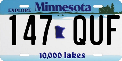 MN license plate 147QUF