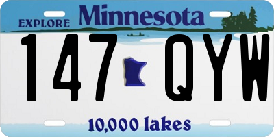 MN license plate 147QYW