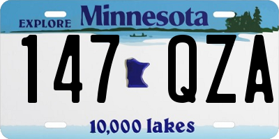 MN license plate 147QZA